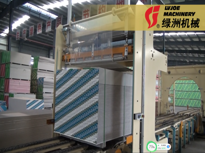 PLC Control Automatic Gypsum Board Packing Machine 15m/Min Speed