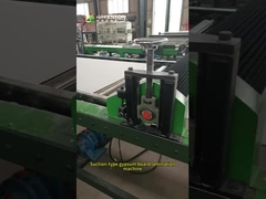Suction-type gypsum board lamination machine