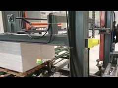 Wrapping operation for the whole stack of gypsum ceiling boards