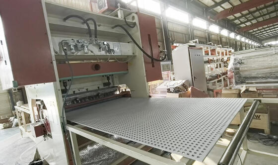 Good price Automatic CNC Panel Punching Machine with 200T Pressure 50 Times/Minute Speed and 1220mm Perforation Width for Gypsum MDF Fiber Cement Board online