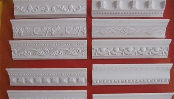 Gypsum Ceiling Cornice Design / Fiberglass Plaster Cornice Processing Machine