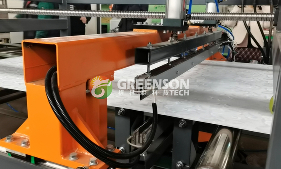 PVC Laminated Gypsum Ceiling Tiles Board Making Machine with Max 1300mm Laminating Width, 3-15m/min Speed, and 5-30 mm Board Thickness