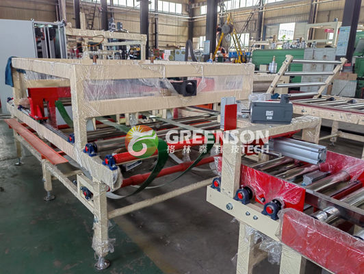 Automatic Laminating Machine for PVC Plaster Board with 600*600 mm Board Size, PLC Control, and 1 Year Warranty