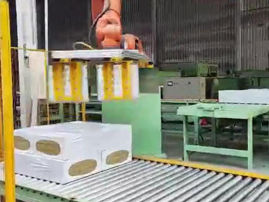 PLC Controlled High Temperature Curing Rock Wool Production Line with 80-200kg/m3 Raw Material Density for Mineral Wool Board