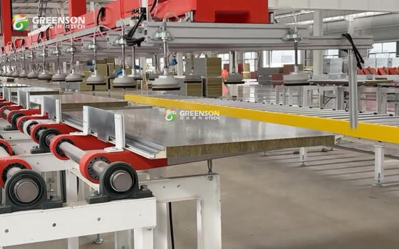 Easy To Operate High Efficent Rock Wool Polyurethane Foam Panel Production Line with PLC Numerical Control System