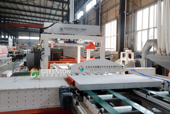 Good price Full Auto Gypsum Board Saw Line High Efficiency Dust Free Cutting For 1200 Mm*3000 Mm Boards online