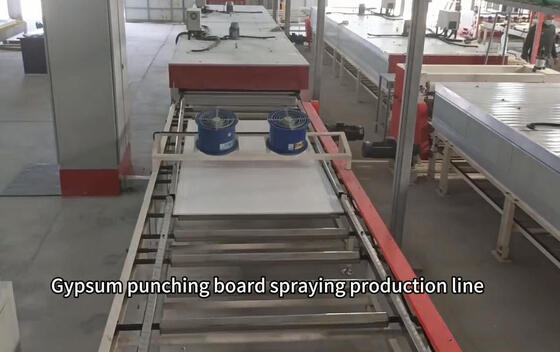 Perforated Gypsum Board Automatic Spray Painting Line With Continuous Drying Section