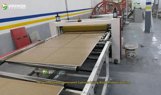 Continuous Gypsum Panel Spray Painting Line With Drying Stacking And Palletizing Function