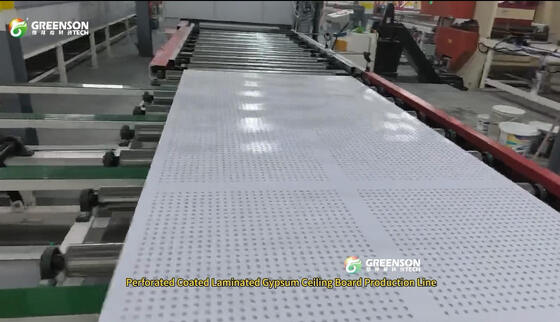 Automatic Plasterboard Spray Coating Line For Perforated Gypsum Ceiling Tile Water-based Paint Finishing