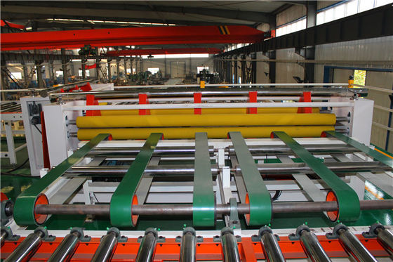 Double Sides PVC Film Plasterboard Lamination Machine With Cutting Machine